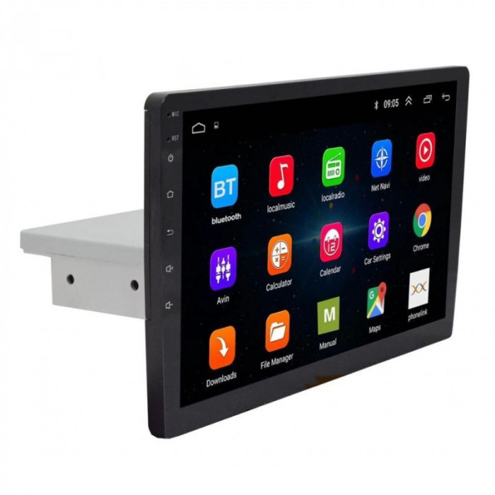 MP5 Player Multimedia Techstar&reg;, Android 11, 1DIN, Display 9.0&quot;, Ajustabil Sus/Jos, WiFi, Bluetooth, GPS, 1GB Ram, 16GB Rom