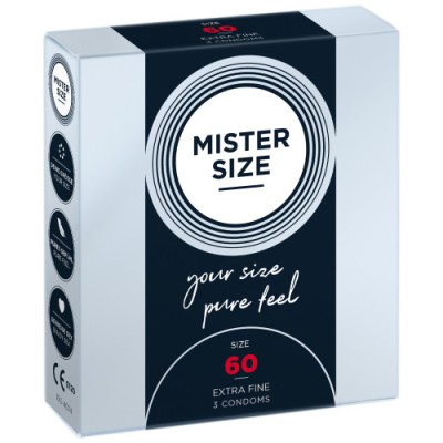 Prezervative - Mister Size Prezervative de Marimea Perfecta Latime 60 mm pentru Placere si Siguranta 3 bucati foto