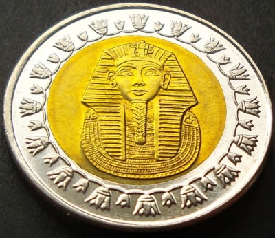 Moneda exotica bimetal 1 POUND - EGIPT, anul 2008 *cod 1927 A foto