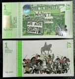 SV * Marea Britanie / UK ONE BRISTOL POUND 2018 - 2021 * UNC * Seria 0006444 !