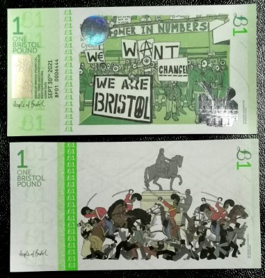 SV * Marea Britanie / UK ONE BRISTOL POUND 2018 - 2021 * UNC * Seria 0006444 ! foto