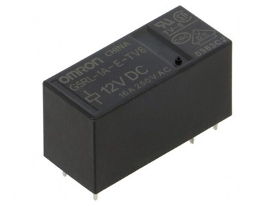 Releu electromagnetic 12VDC 16A 250VAC PCB foto