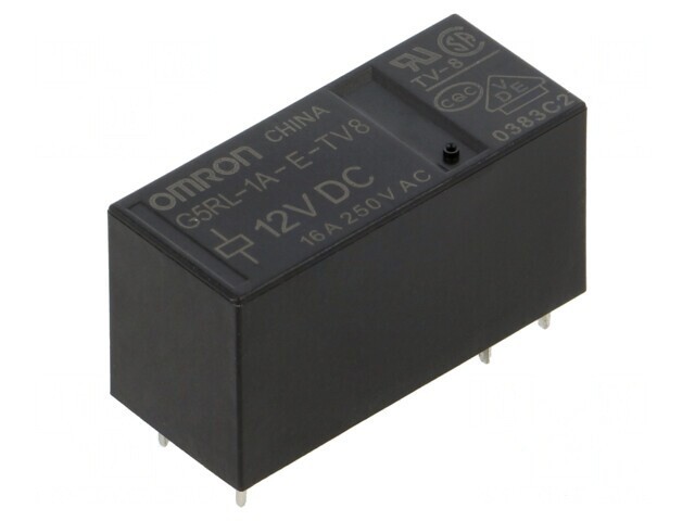 Releu electromagnetic 12VDC 16A 250VAC PCB