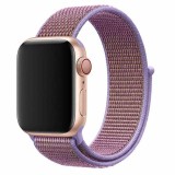 Cumpara ieftin Curea din material textil, nylon Edman pentru Apple Watch 1/2/3/4/5/6/7/8/9/SE/Utra, 42/44/45/49 mm, Mov deschis