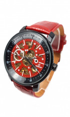 Ceas barbati automatic, business, elegant GOER ROSU G2120RED foto