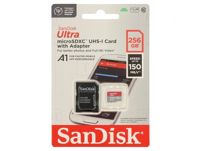 Card de memorie Android microSDXC 256GB 150MB/s Class 10 UHS-U1