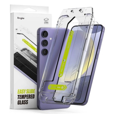 Folie pentru Samsung Galaxy S24 Plus (set 2) - Ringke Easy Slide Tempered Glass - Clear foto