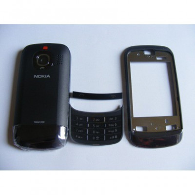 Carcasa Nokia C2-02 (fara Touchscreen) Negru / Bronz Cal.A foto