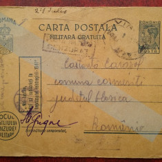 C.P.circ. CENZURAT ,Posta Militara Cenzurat-3 stampile