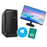 Pachet NOU Unitate PC desktop maxi457, Procesor Intel Core i5, 3.20 GHz, RAM 8GB DDR3, Capacitate stocare 256GB SSD 2.5 inch , Black, cu Monitor 21 in