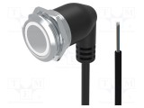 Comutator anti-vandalism EAO 2 poziții SPDT 0,6A 35V AC/DC IP67 LED alb