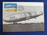 Aviatie - ARIPI ROMANESTI - CP - ZEPPELIN Dirijabilul R 34 zbor oceanul Atlantic