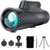 Monoclu Telescop 12x50 pentru Smartphone, Vedere de Zi si Nocturna, Waterproof
