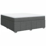 Cumpara ieftin Pat box spring cu saltea, gri inchis, 180x200 cm, textil