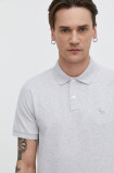 Abercrombie &amp; Fitch tricou polo barbati, culoarea gri, melanj