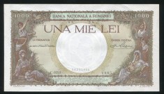 y724 ROMANIA 1000 lei 1936 aUNC FOARTE RARA fara pliuri, doar urme de manipulare