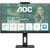 Monitor AOC, 23.8, IPS, FHD, 75Hz, 4ms, FlickerFree, Boxe 5W x 2, Webcam, HA, Pivot, HDMI, DisplayPort, USB, hub, 24P3QW, Negru