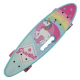 Penny board portabil Action One ABEC-7, PU, Aluminiu, Unicorn