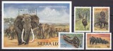 Sierra Leone 1983 fauna WWF MI 713-716 + bl.15 MNH ww80
