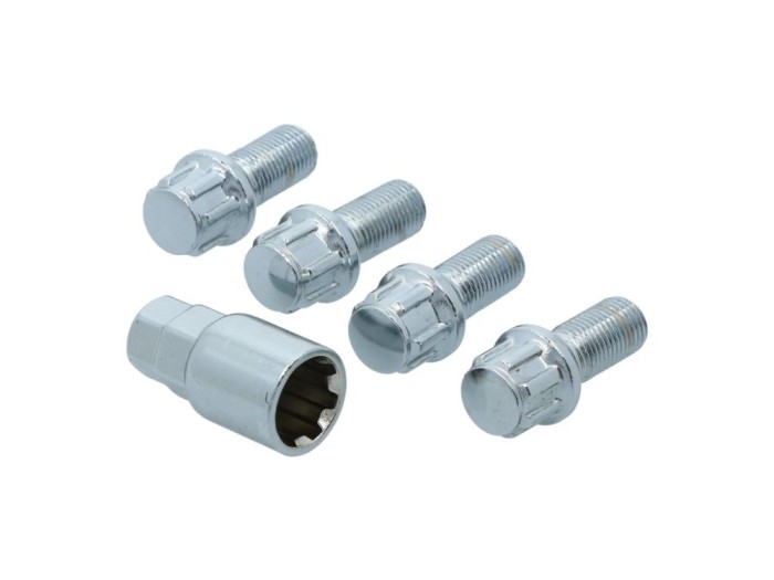 Set prezoane auto antifurt Carpoint tip D , M14x1,5x26mm rotund pentru Audi Rover Seat Skoda Volvo Vw