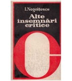Ion Negoitescu - Alte insemnari critice - 116643