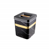 Cutie depozitare eleganta, Pufo Black, 16 x 12 cm, negru