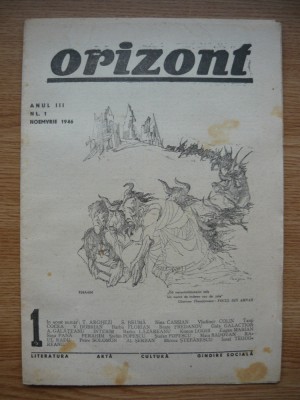 REVISTA ORIZONT - ANUL III NR.1 - NOEMVRIE 1946 foto