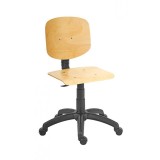 SCAUN PROFESIONAL 1290 NOR LEMN - Metalica-cromata cu role - Cu inaltator - Contact permanent reglabil