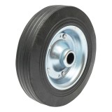 Roata de cauciuc 200x50 mm cu janta metalica pentru roata de sprijin remorca, prindere pe ax FI 20 mm