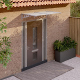 Copertina Usa/Intrare Gri Transparent 152.5x90 cm vidaXL, Policarbonat, Protectie Ploaie, Zapada, Grindina, Montaj Facil