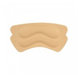 Set 2 branturi adezive pentru calcaie, spuma si poliester, 8.5 x 3.5 cm, grosime 3 mm, crem
