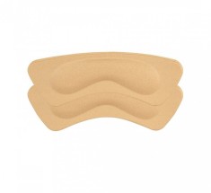 Set 2 branturi adezive pentru calcaie, spuma si poliester, 8.5 x 3.5 cm, grosime 3 mm, crem