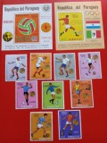 PARAGUAY, FOTBAL - COLIȚE + SERIE COMPLETĂ MNH