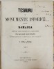 Tesauru de monumente istorice de A. Papiu Ilarian, Tom. I - Bucuresti, 1862
