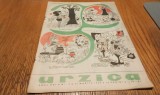 URZICA Revista de Satira si Umor - ADRIAN ANDRONIC, H. LERU (coperta) - Anul XXI, Nr 6, 31 Martie 1969, 16 p.