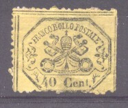 Italy Papal State 1868 Coat of arms 40C Mi.24 MH space filler AM.339 foto