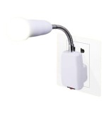 Cumpara ieftin Dulie cu intrerupator si stecher, cu bec LED E27 15W, alb neutru 4500K, brat flexibil 20 cm, alb