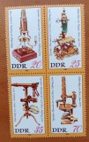 DDR-&#039;&#039;ISTORIA MICROSCOPULUI&#039;&#039;-BLOC DE4-MNH NESTAMP. -Calitate EXTRA, Nestampilat