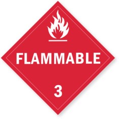 Eticheta pentru inflamabile de clasa 3 foto