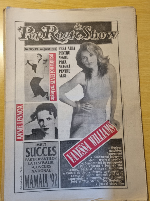 Pop rock &amp; show august 1992-15 ani de la moartea lui elvis,virgil popescu,jazz