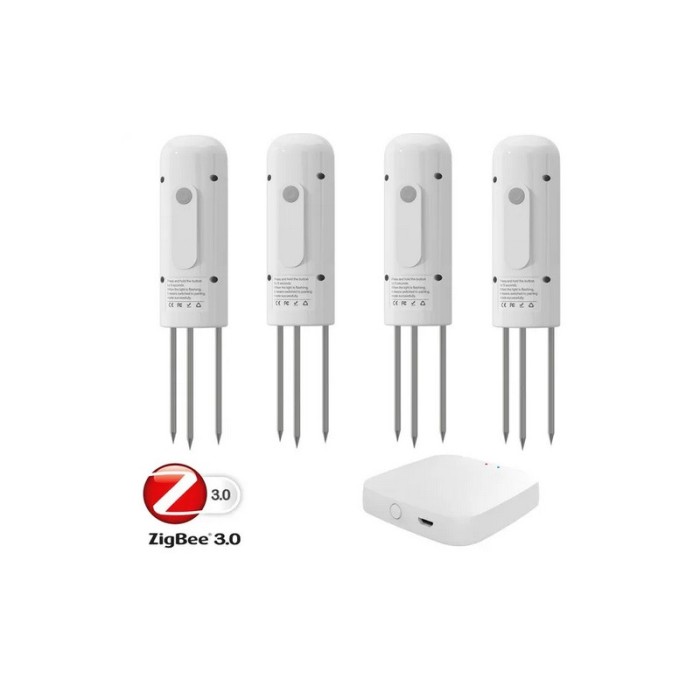 Monitor de Temperatură și Umiditate a Solului cu ZIGBEE pentru Grădină, 4 BUC-GXM01-Gateway