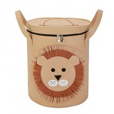 Cutie de depozitare 2in1, flippy, impermeabila, covor pentru jucarii si lego 150cm, capacitate mare, cu manere, cu sfori, inaltime 40cm, model leu, ma