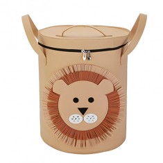 Cutie de depozitare 2in1, flippy, impermeabila, covor pentru jucarii si lego 150cm, capacitate mare, cu manere, cu sfori, inaltime 40cm, model leu, ma