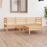 vidaXL Set mobilier de grădină, 4 piese, lemn masiv de pin 3082467