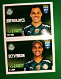 The Golden World of Football, un cartonaș Fotbal 2022, 26a Autocolante stickere colecție Panini FIFA 365 Palmeiras Brazilia: Breno Lopes și Deyverson
