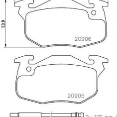 Placute frana Citroen Ax (Za-), C15 (Vd-), Zx (N2); Peugeot 106 (1a, 1c), 306 (7b, N3, N5), 405 (15e / 4E) SRLine parte montare : Punte fata