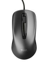 Mouse Trust cu fir optic, negru foto