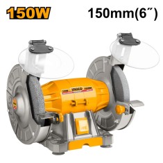 Polizor electric de banc 150 w 150 mm, pentru taiere si slefuire a metalului si pietrei - Ingco BG61502