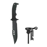 Set Cutit Militar 32 cm si Amnar pentru camping, drumetie, supravietuire, 11 cm, Oem