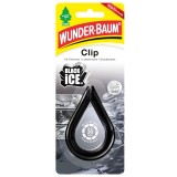 Odorizant auto, colier, Wunder - Baum, Clip Black Ice, 19 x 7.5 x 1 cm